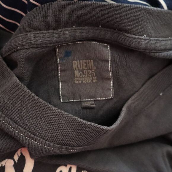 Ruehl Women's Dark Gray Short Sleeve Crew Neck Shirt M Medium - Picture 4 of 4